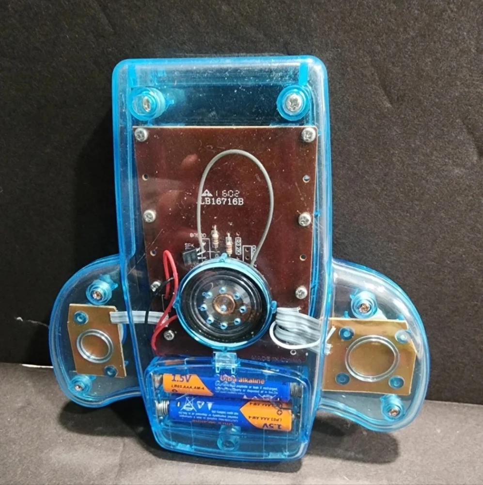 Pocket Game Player‎ Handheld Brick Game Console Transparent Blue Flip Top Retro